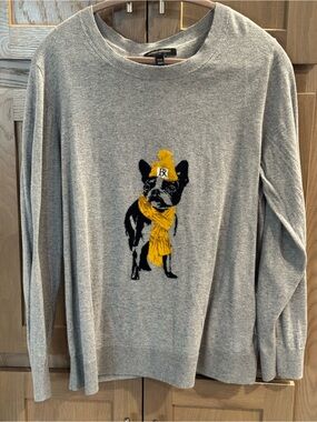 Banana Republic Gray Knit Crewneck Sweater